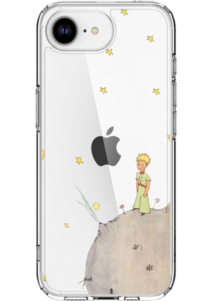 iPhone 16E Uyumlu Küçük Prens Tasarımlı Baskılı Silikon Kılıf