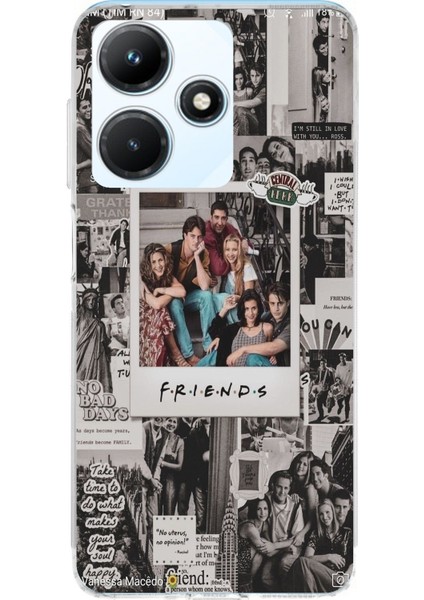Infinix Hot 30I Uyumlu Friends Nostalji Tasarımlı Tasarımlı Baskılı Silikon Kılıf