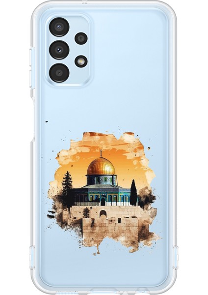 Samsung Galaxy A13 Uyumlu Mescid-I Aksa Tasarımlı Baskılı Silikon Kılıf