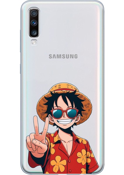 Samsung Galaxy A30S - A50 Uyumlu Monkey D. Luffy Tasarımlı Baskılı Silikon Kılıf
