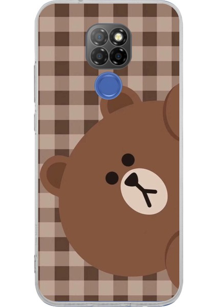 General Mobile Gm 20 Uyumlu Kahverengi Ayı Yan Tasarımlı Baskılı Silikon Kılıf