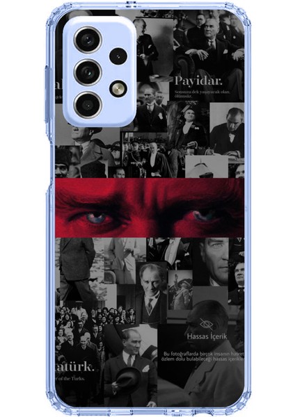 Samsung Galaxy A33 Uyumlu Atatürk Gözler Tasarım Baskılı Silikon Kılıf