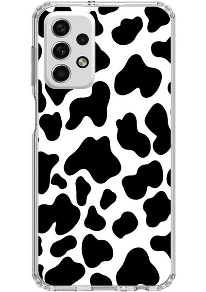 Samsung Galaxy A73 Uyumlu Inek Desenli Tasarımlı Baskılı Silikon Kılıf