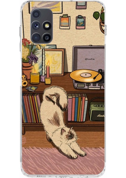 Samsung Galaxy M51 Uyumlu Nostaljik Köpek Tasarımlı Baskılı Silikon Kılıf