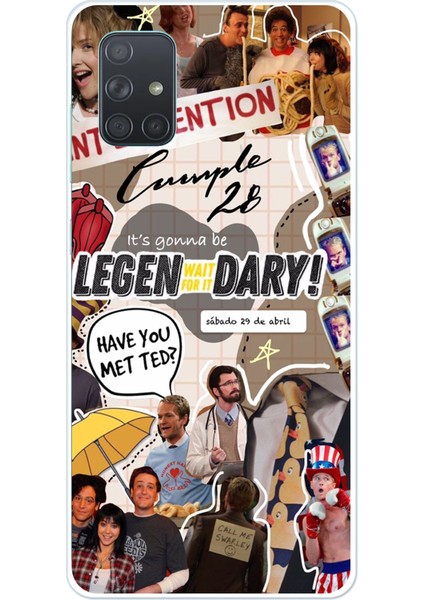 Samsung Galaxy A71 Uyumlu Retro Gazete How I Met Your Mother Tasarımlı Baskılı Silikon Kılıf