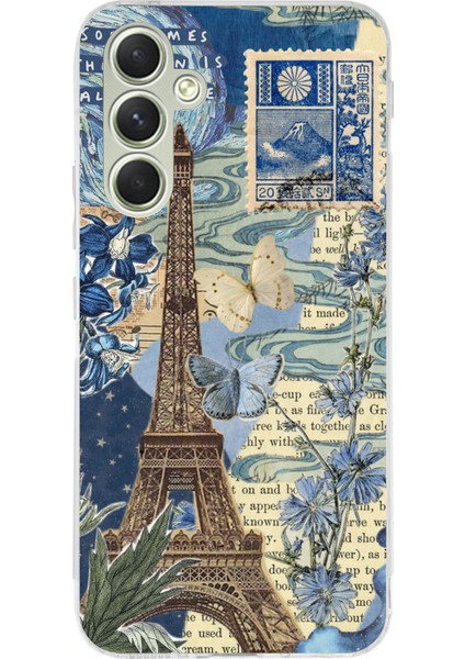 Samsung Galaxy A15 Uyumlu Paris ve Eyfel Kulesi Baskılı Silikon Kılıf