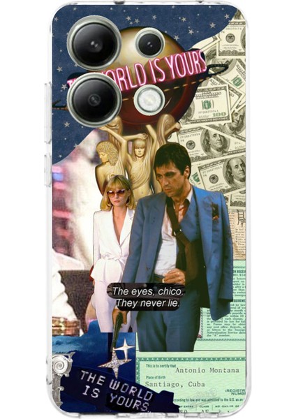 Redmi Note 13 4g Uyumlu Elvira Hancock & Tony Montana Tasarımlı Baskılı Silikon Kılıf