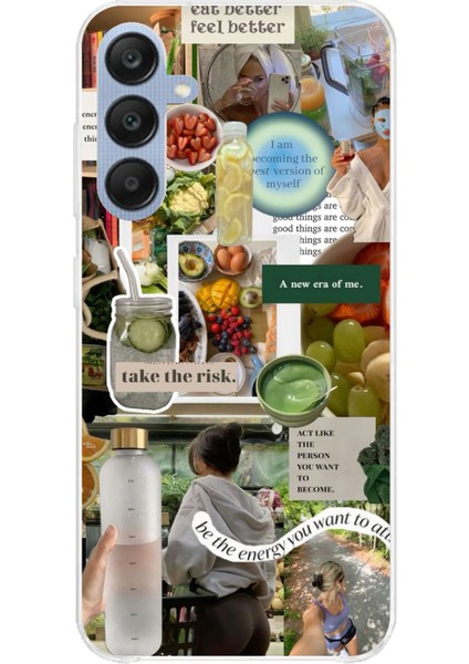 Samsung Galaxy A25 Uyumlu Sağlıklı Yaşam Diyet Motivasyon Baskılı Silikon Kılıf
