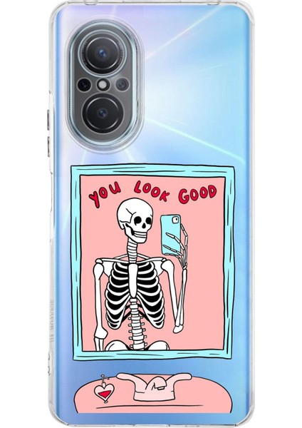 Huawei Nova 9 Se Uyumlu You Look Good Iskelet Tasarımlı Baskılı Silikon Kılıf