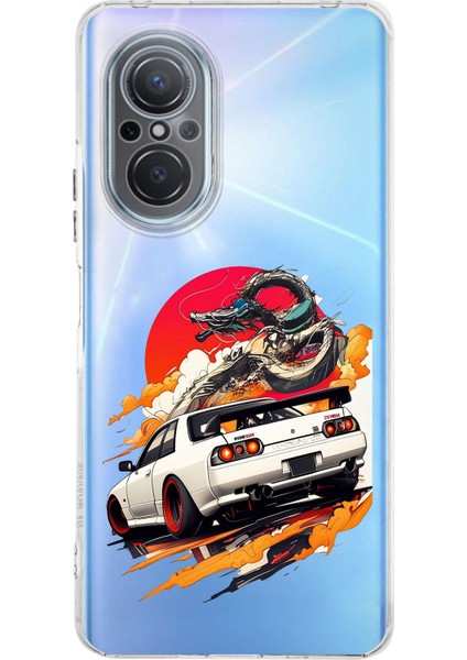 Huawei Nova 9 Se Uyumlu Gtr Güneş Ejderha Tasarımlı Baskılı Silikon Kılıf