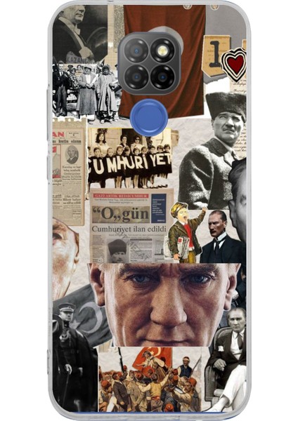 General Mobile Gm 20 Uyumlu Atatürk Cumhuriyet Kolaj Baskılı Silikon Kılıf