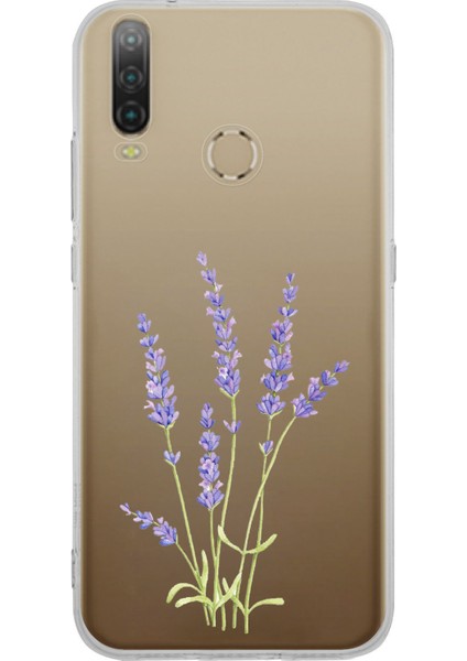 General Mobile Gm 10 Uyumlu Lavanta Çiçek Tasarımlı Baskılı Silikon Kılıf