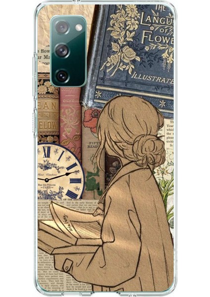 Samsung Galaxy S20 Fe Uyumlu Retro Gazete Kadın Tasarımlı Baskılı Silikon Kılıf