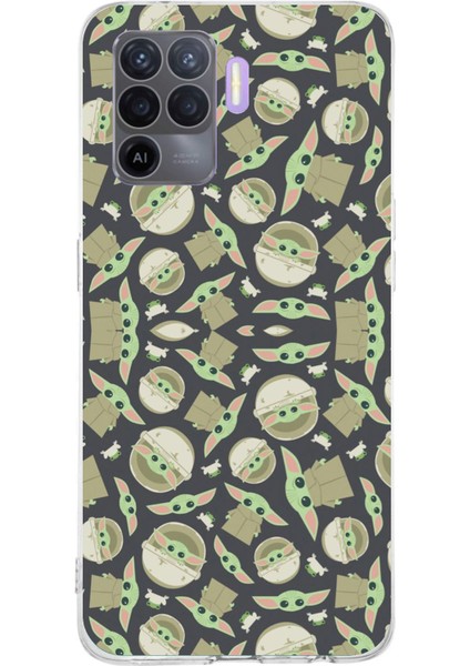 Oppo Reno 5 Lite Uyumlu Minik Yodalar Duvar Kağıdı Baskılı Silikon Kılıf