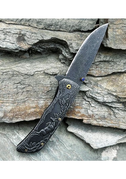 Columbia Geyikli Çakı FX-2370-B 21 cm Kutulu Paslanmaz Cep Çakı