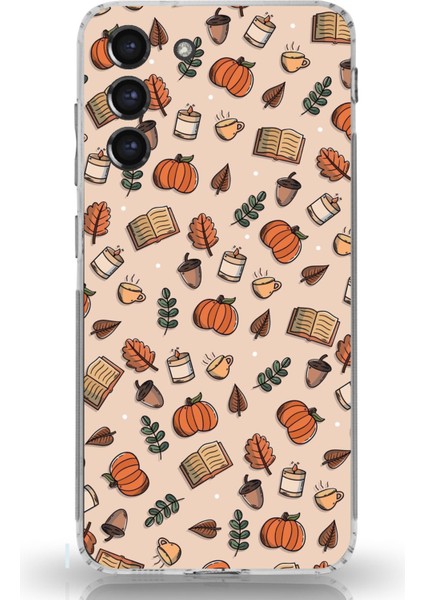 Samsung Galaxy S21 Fe Uyumlu Sonbahar Balkabağı Baskılı Silikon Kılıf