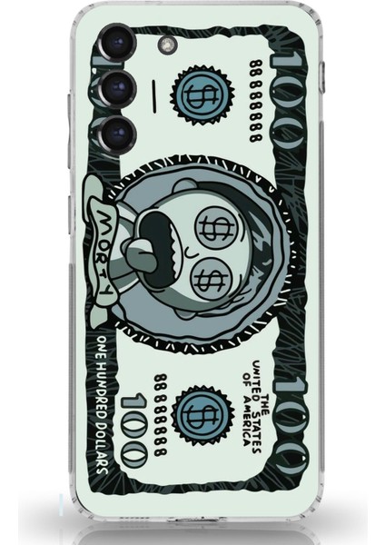 Samsung Galaxy S21 Fe Uyumlu Morty Dolar Baskılı Silikon Kılıf