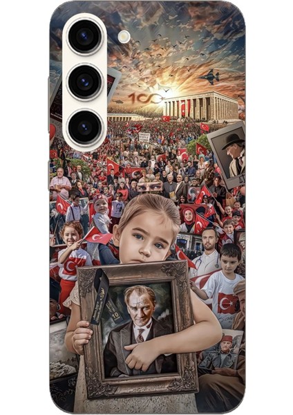 Samsung Galaxy S23 Uyumlu Anıtkabir Atatürk Portre Baskılı Silikon Kılıf