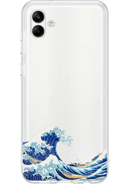 Samsung Galaxy A06 Uyumlu Kanagawa Oki Nami Ura Dalgası Tasarımlı Baskılı Silikon Kılıf