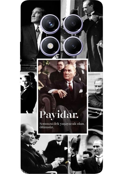 Redmi Note 14 Pro Plus 5g Uyumlu Atatürk Payidar Baskılı Silikon Kılıf