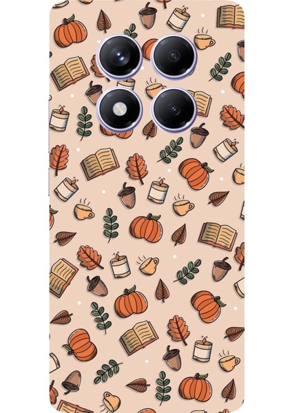 Redmi Note 14 Pro Plus 5g Uyumlu Sonbahar Balkabağı Baskılı Silikon Kılıf