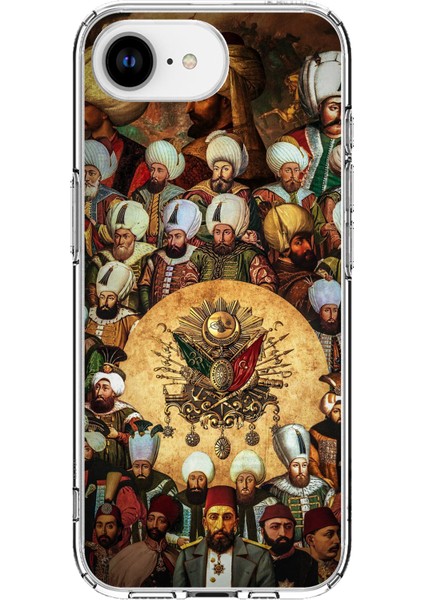 iPhone 16E Uyumlu Osmanlı Padişahları Baskılı Silikon Kılıf