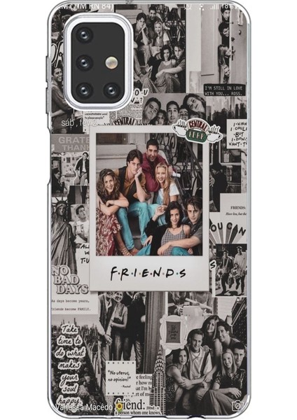 Samsung Galaxy M31S Uyumlu Friends Nostalji Tasarımlı Tasarımlı Baskılı Silikon Kılıf