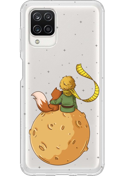 Samsung Galaxy A12 - M12 Uyumlu Küçük Prens Gezegen Boa Tasarımlı Baskılı Silikon Kılıf