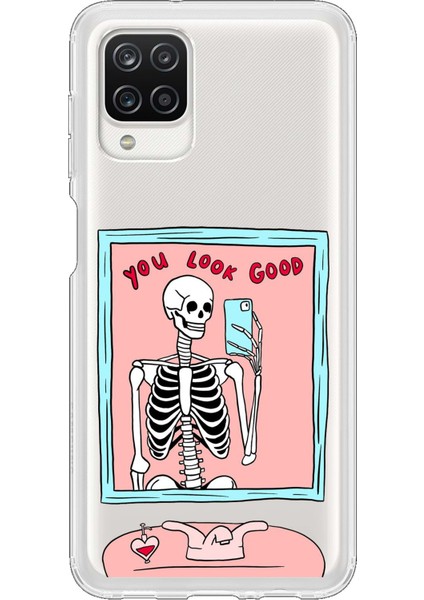 Samsung Galaxy A12 - M12 Uyumlu You Look Good Iskelet Tasarımlı Baskılı Silikon Kılıf