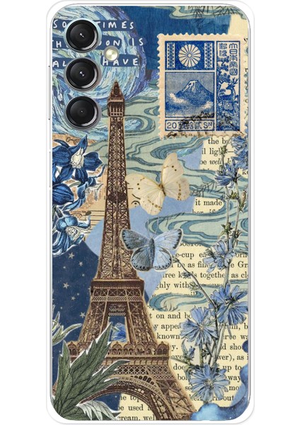 Samsung Galaxy A24 Uyumlu Paris ve Eyfel Kulesi Baskılı Silikon Kılıf