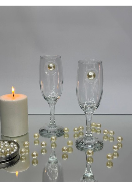 Şampanya Kadehi̇ Klasi̇k Inci̇ Fi̇gürlü 2'li̇ modelleri
