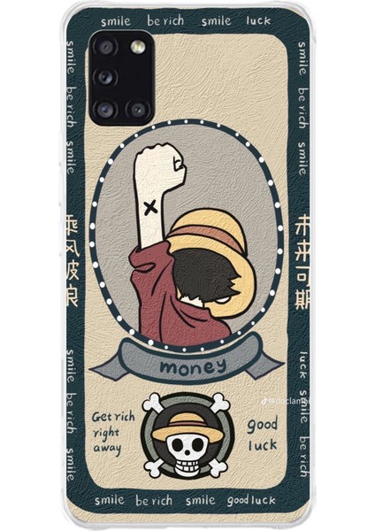 Samsung Galaxy A31 Uyumlu One Piece Dolar Baskılı Silikon Kılıf