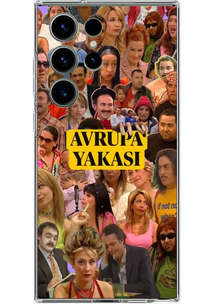 Samsung Galaxy S24 Ultra Uyumlu Avrupa Yakası Baskılı Silikon Kılıf