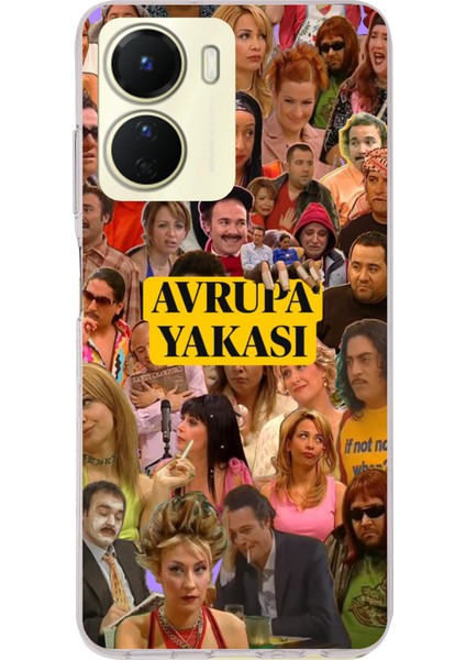 Vivo Y16 Uyumlu Avrupa Yakası Baskılı Silikon Kılıf