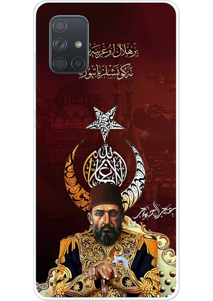Samsung Galaxy A71 Uyumlu Abdülhamid Han Baskılı Silikon Kılıf
