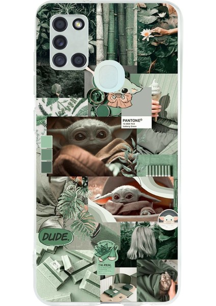 Samsung Galaxy A21S Uyumlu Yoda Kolaj Baskılı Silikon Kılıf