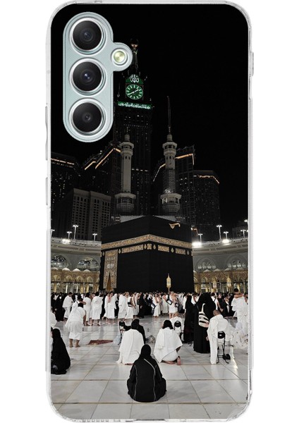 Samsung Galaxy A34 Uyumlu Kabe Umre Baskılı Silikon Kılıf