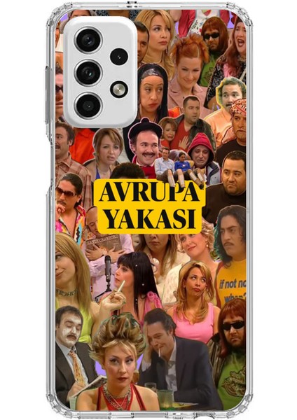 Samsung Galaxy A73 Uyumlu Avrupa Yakası Baskılı Silikon Kılıf