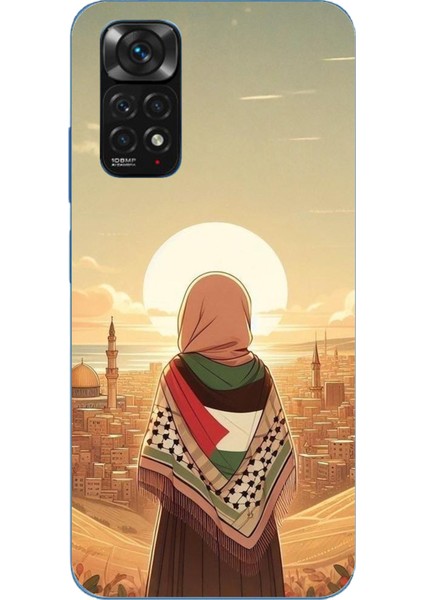 Redmi Note 11 - 11S Uyumlu Filistine Özgürlük Kız Baskılı Silikon Kılıf