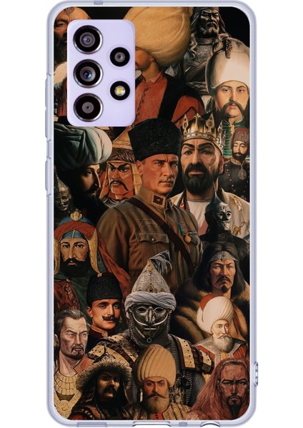 Samsung Galaxy A52 - A52S Uyumlu Türk Büyükleri Kolaj Baskılı Silikon Kılıf