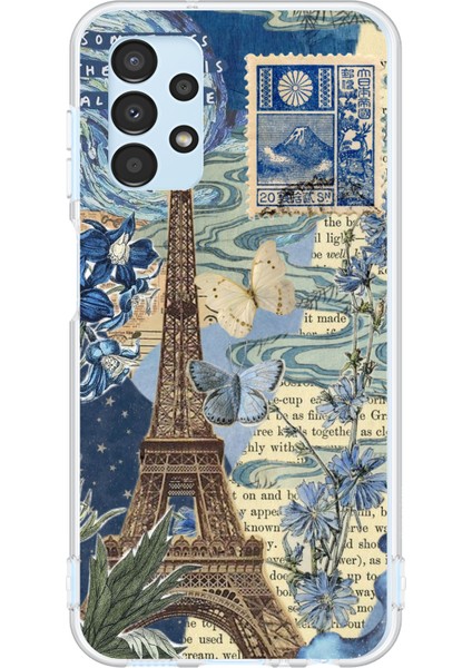 Samsung Galaxy A13 Uyumlu Paris ve Eyfel Kulesi Baskılı Silikon Kılıf
