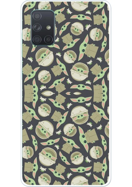 Samsung Galaxy A71 Uyumlu Minik Yodalar Duvar Kağıdı Baskılı Silikon Kılıf