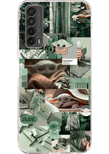 Huawei P Smart 2021 Uyumlu Yoda Kolaj Baskılı Silikon Kılıf