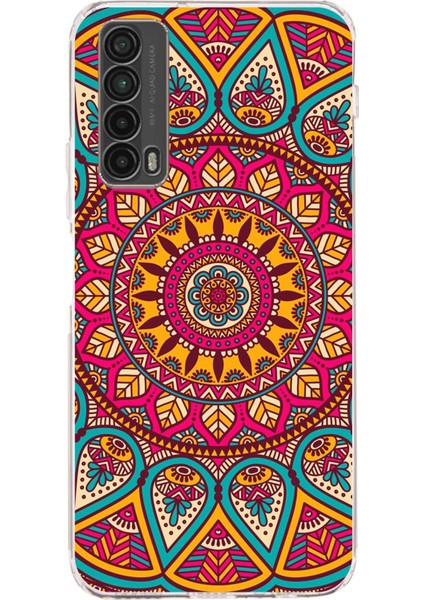Huawei P Smart 2021 Uyumlu Mandala Baskılı Silikon Kılıf
