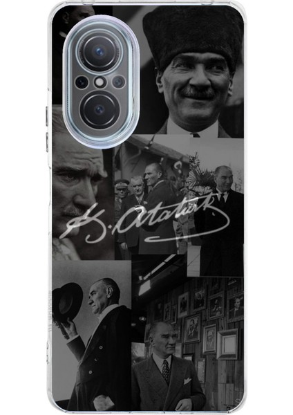 Huawei Nova 9 Se Uyumlu Kemal Atatürk Imza Baskılı Silikon Kılıf