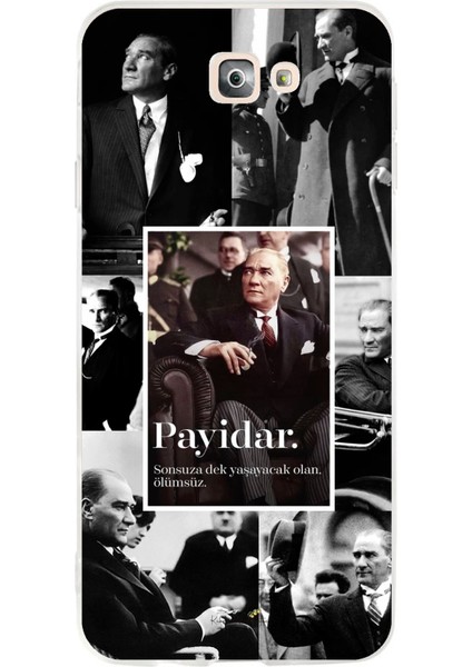Samsung Galaxy J7 Prime Uyumlu Atatürk Payidar Baskılı Silikon Kılıf
