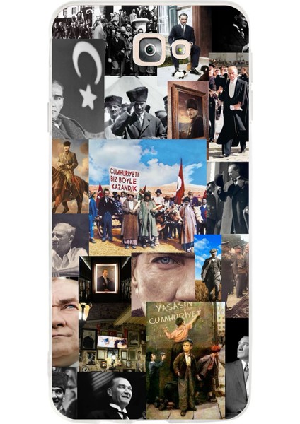 Samsung Galaxy J7 Prime Uyumlu Atatürk Cumhuriyet Baskılı Silikon Kılıf