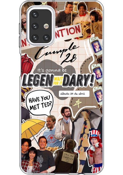 Samsung Galaxy M31S Uyumlu Retro Gazete How I Met Your Mother Tasarımlı Baskılı Silikon Kılıf