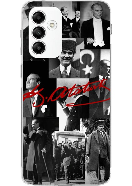 Samsung Galaxy A05S Uyumlu Kırmızı Mustafa Kemal Atatürk Imza Baskılı Silikon Kılıf