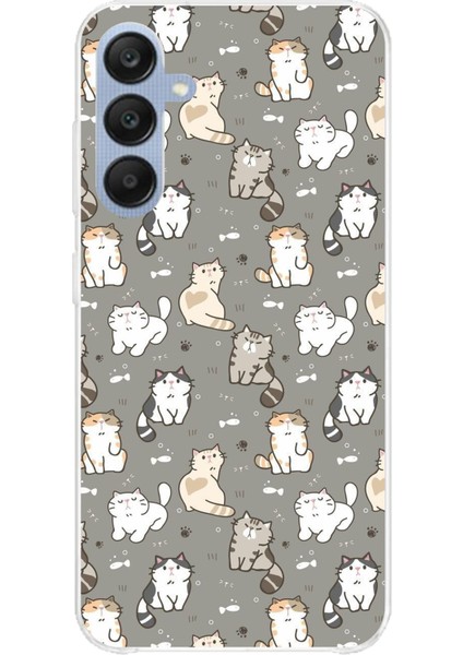 Samsung Galaxy A25 Uyumlu Minik Sevimli Kediler Baskılı Silikon Kılıf